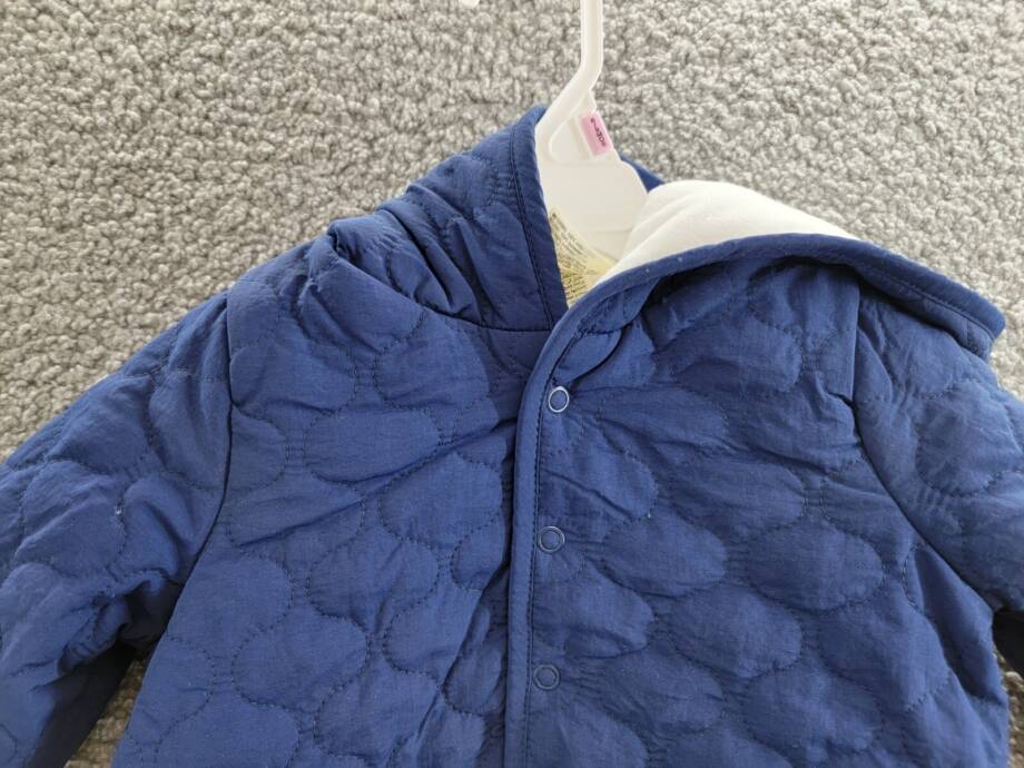 First Impressions Quilted Micro-Fleece-Lined Hooded Jacket Baby Boys' 6-9M Navy