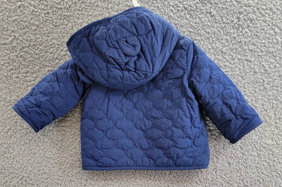 First Impressions Quilted Micro-Fleece-Lined Hooded Jacket Baby Boys' 6-9M Navy