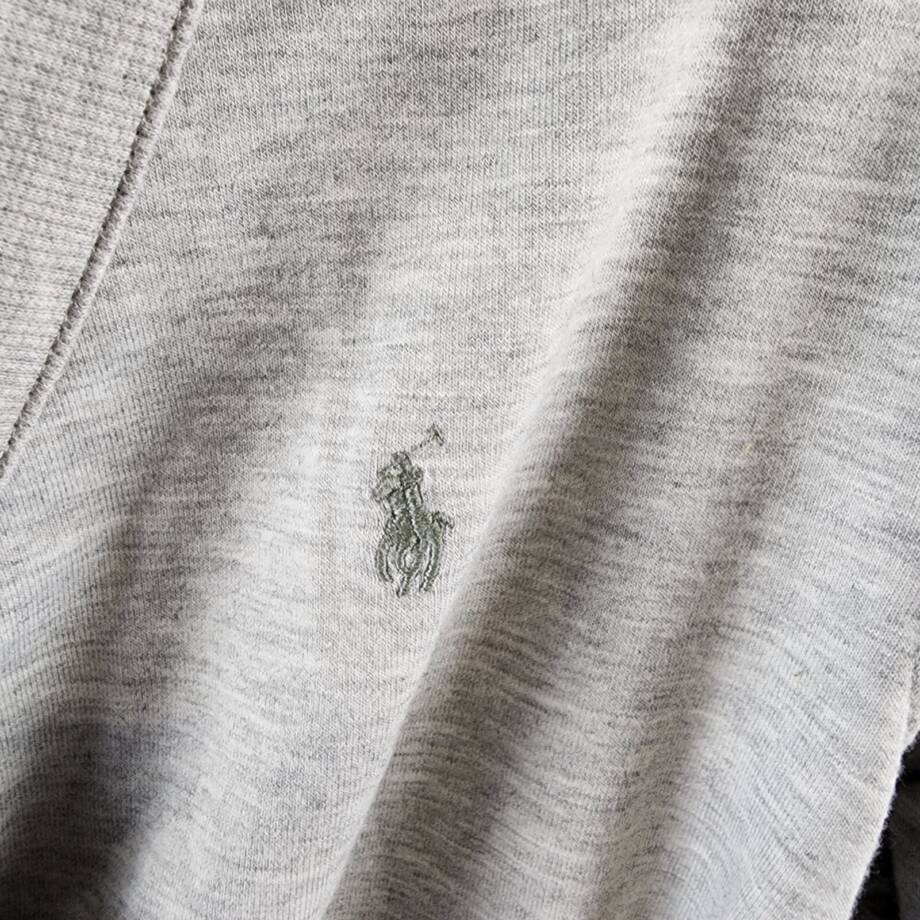 Polo Ralph Lauren Fleece Wrap-Effect V-Neck Hoodie Little Girls 6 Grey Heather