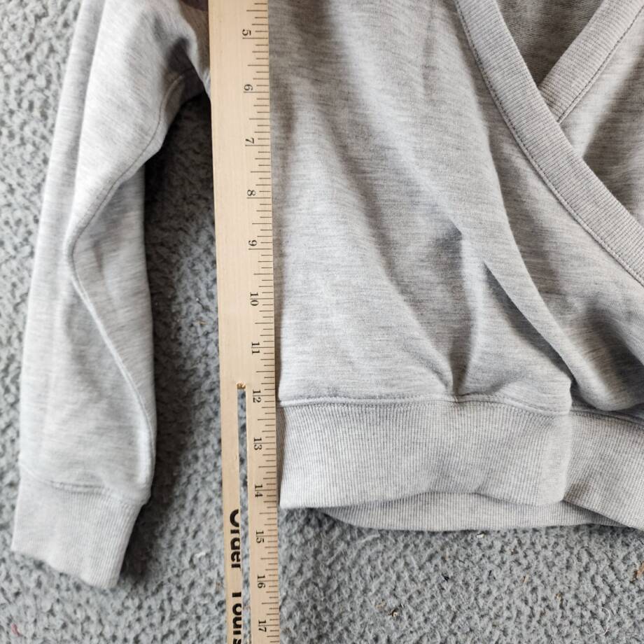 Polo Ralph Lauren Fleece Wrap-Effect V-Neck Hoodie Little Girls 6 Grey Heather
