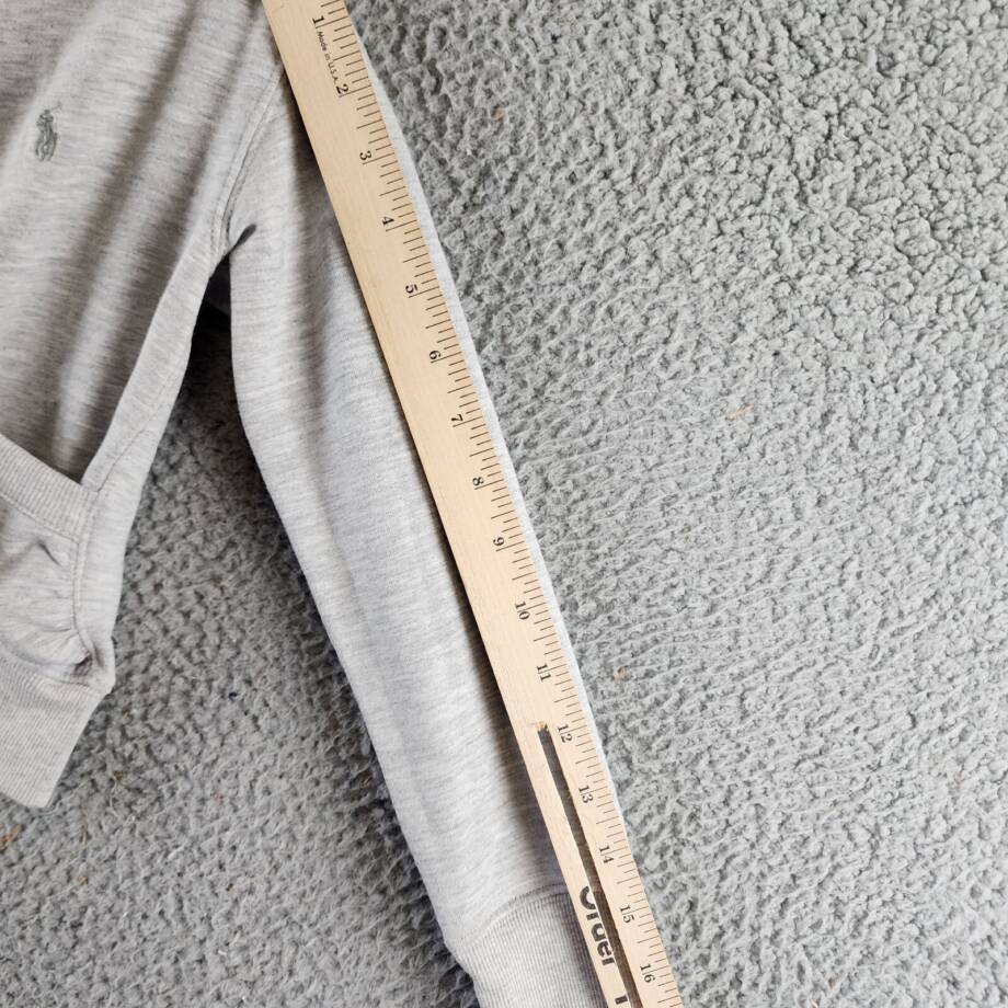 Polo Ralph Lauren Fleece Wrap-Effect V-Neck Hoodie Little Girls 6 Grey Heather