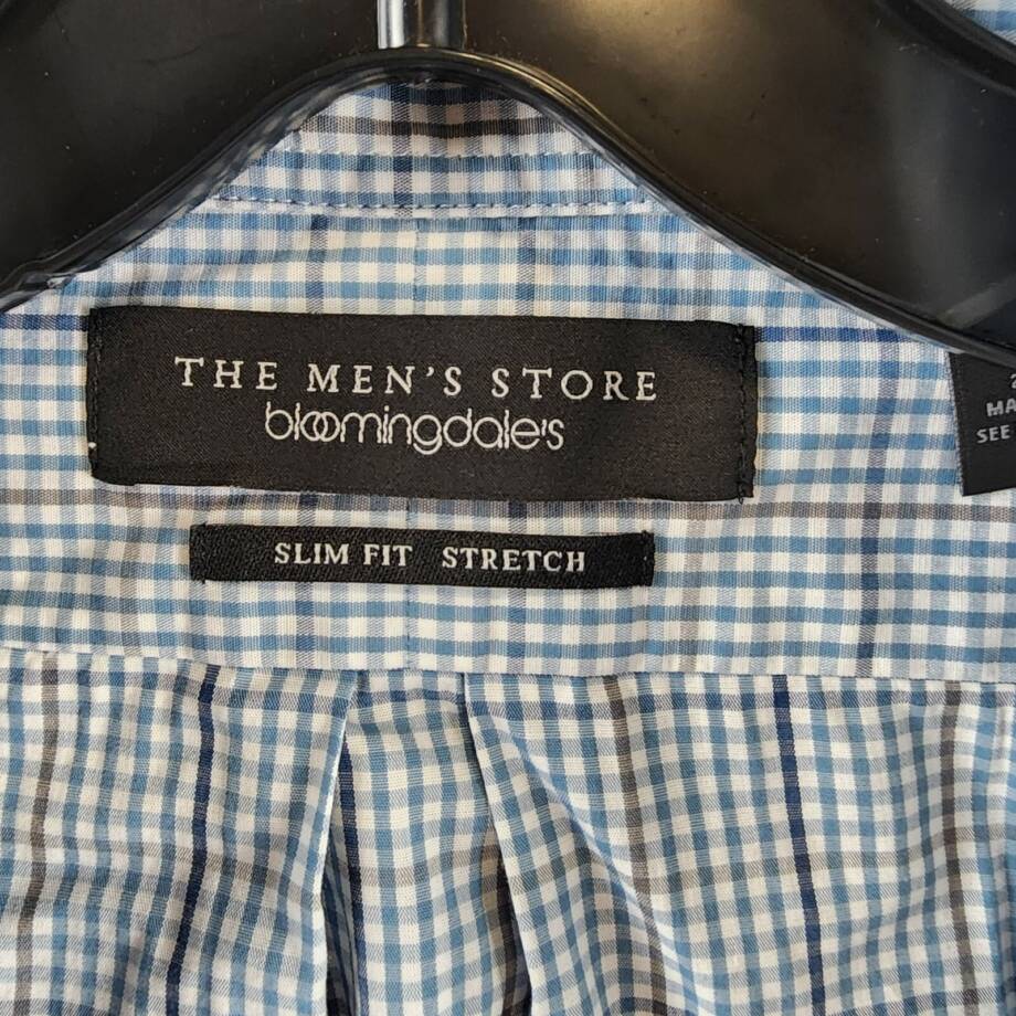 The Men's Store at Bloomingdale's Slim Fit Button Up Shirt Men's XL Slate Blue