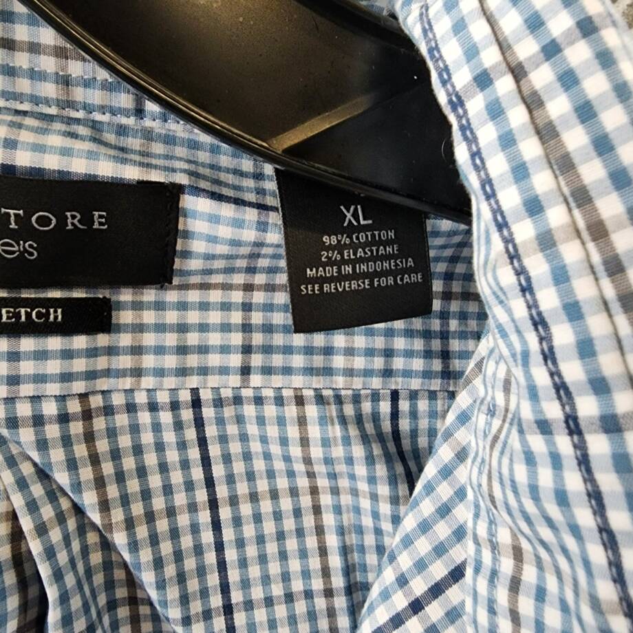 The Men's Store at Bloomingdale's Slim Fit Button Up Shirt Men's XL Slate Blue