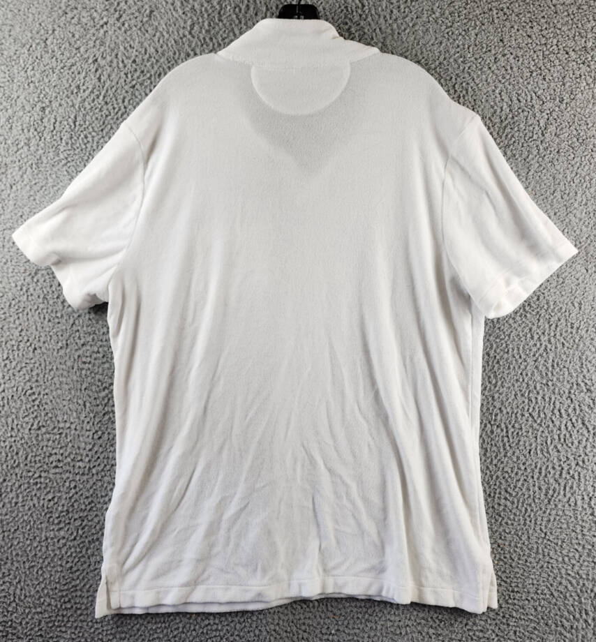 Polo Ralph Lauren Custom Slim Fit Terry Polo Shirt Men's XL White Patch Pocket
