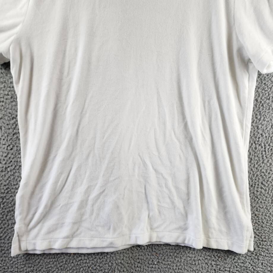 Polo Ralph Lauren Custom Slim Fit Terry Polo Shirt Men's XL White Patch Pocket