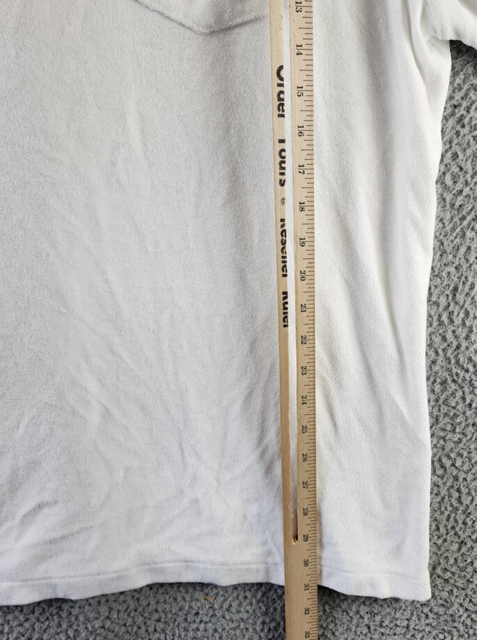 Polo Ralph Lauren Custom Slim Fit Terry Polo Shirt Men's XL White Patch Pocket