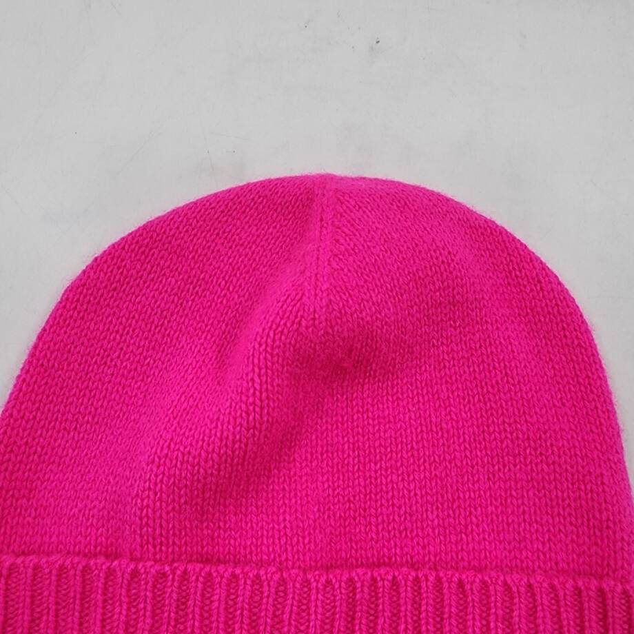 Charter Club Cashmere Cuffed Beanie Hat Women's One Size Hot Pink Solid