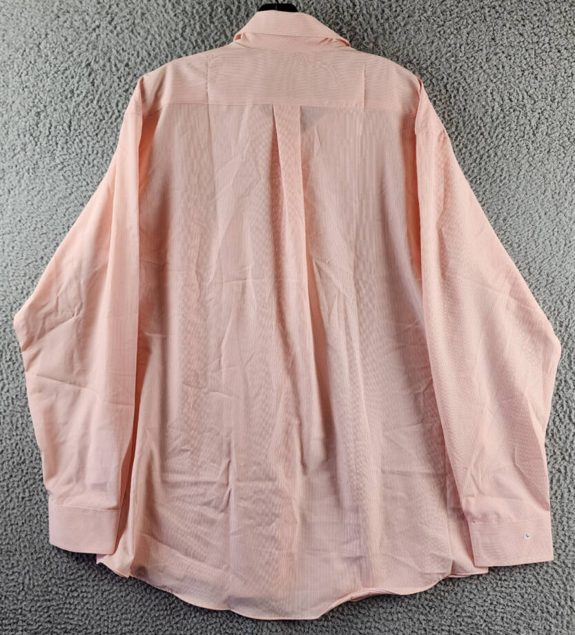 Club Room Regular Fit Traveler Shirt Men's 16.5 (34-35) Lily Orange Front Button