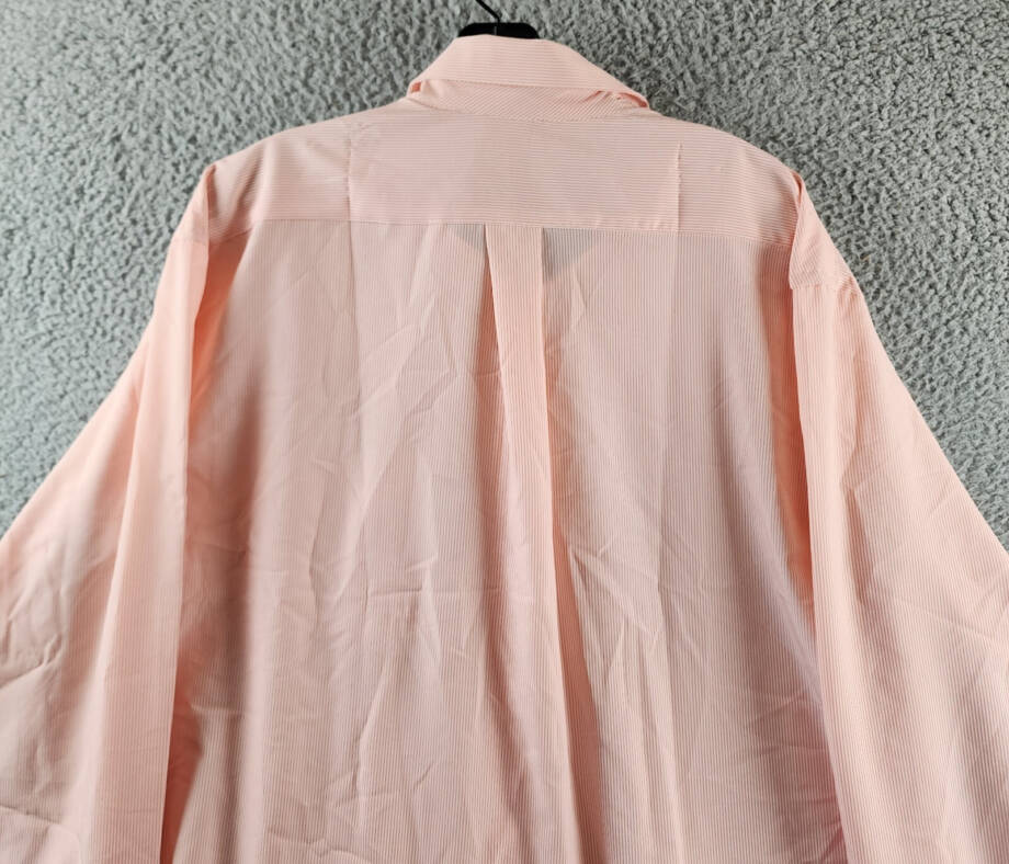 Club Room Regular Fit Traveler Shirt Men's 16.5 (34-35) Lily Orange Front Button