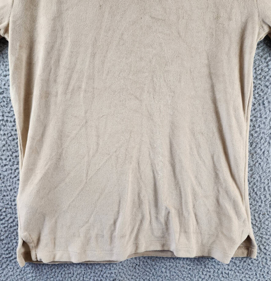 Polo Ralph Lauren Custom Slim Fit Terry Polo Shirt Men's M Beige Patch Pocket