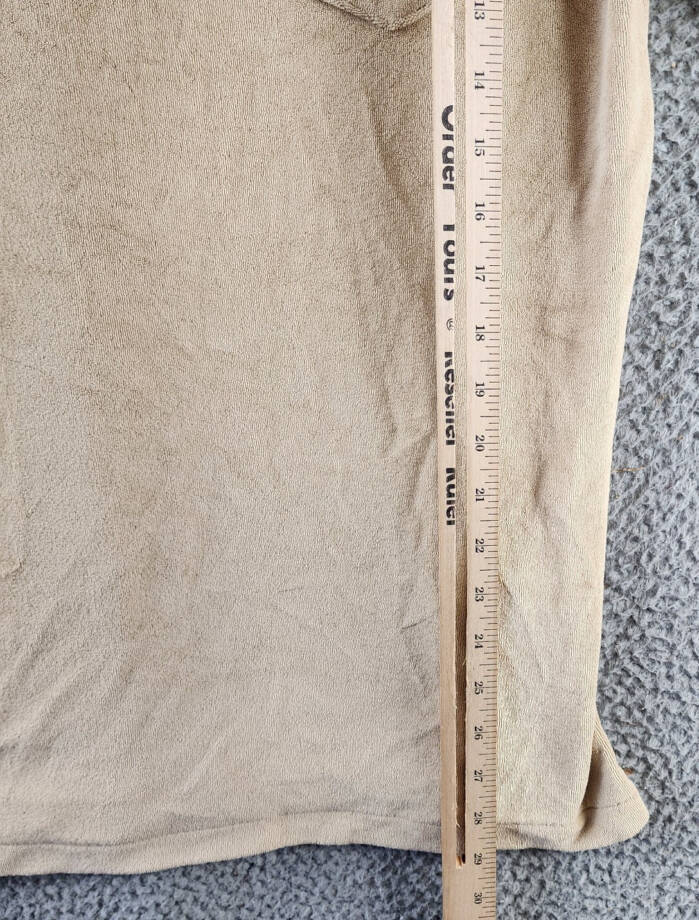 Polo Ralph Lauren Custom Slim Fit Terry Polo Shirt Men's M Beige Patch Pocket
