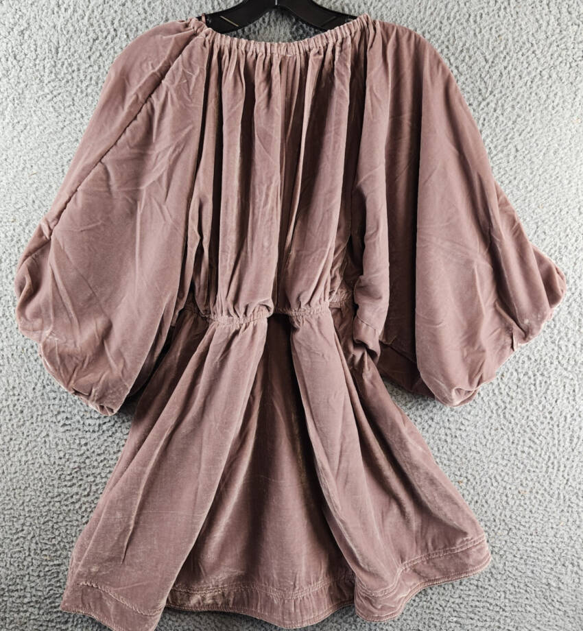 Free People Portia Velvet Mini Dress Women's XS Winter Bloom V-Neck Pullover