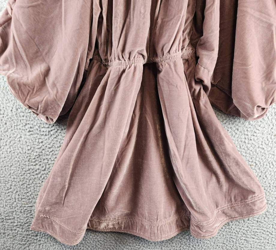 Free People Portia Velvet Mini Dress Women's XS Winter Bloom V-Neck Pullover