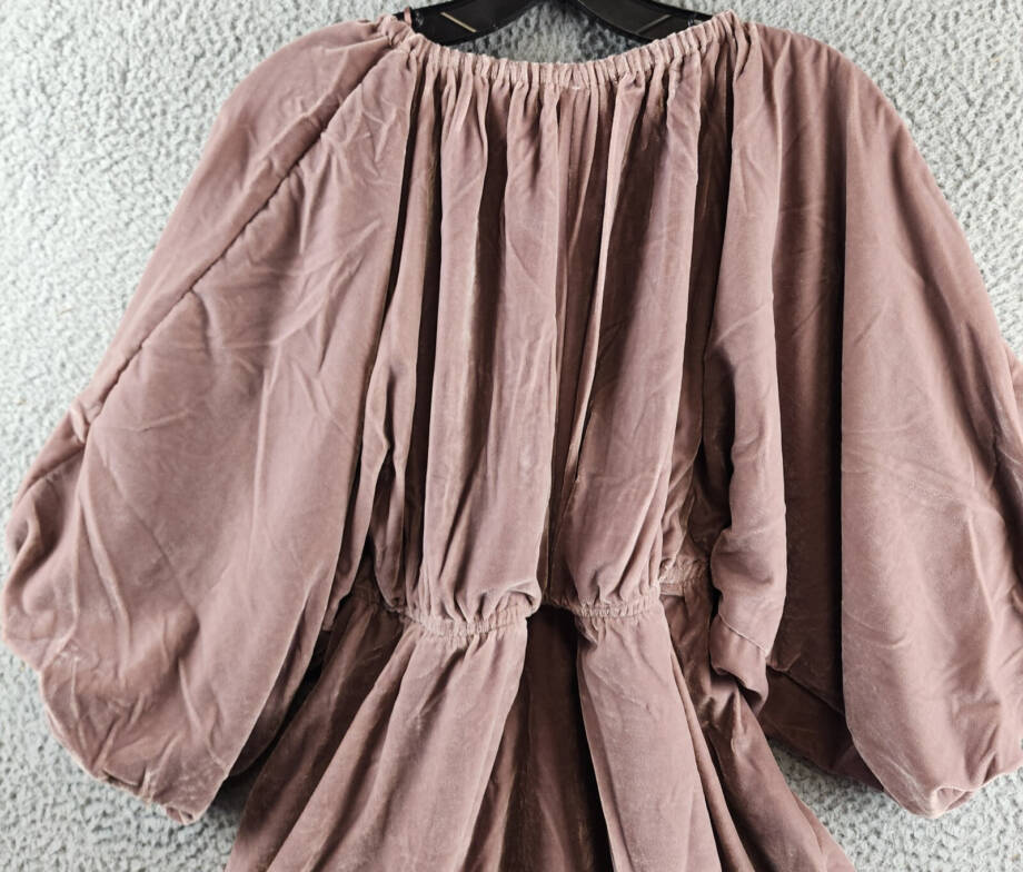 Free People Portia Velvet Mini Dress Women's XS Winter Bloom V-Neck Pullover