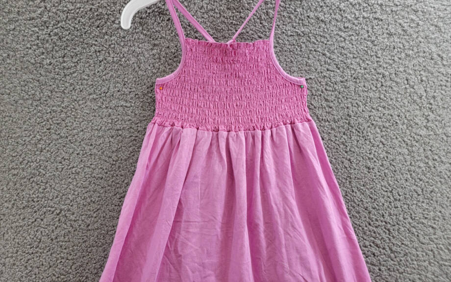 Splendid Smocked Eyelet Dress Girls' 14 Sherbert Solid Square Neck Pullover