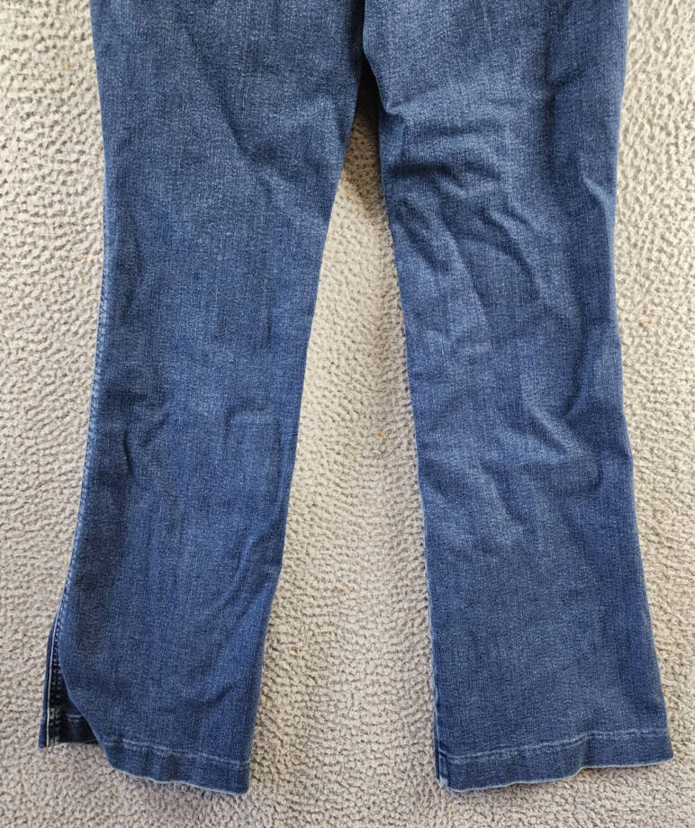 Good American Good Curve Patch Pocket Bootcut Jeans Women's 16 Indigo Zippered