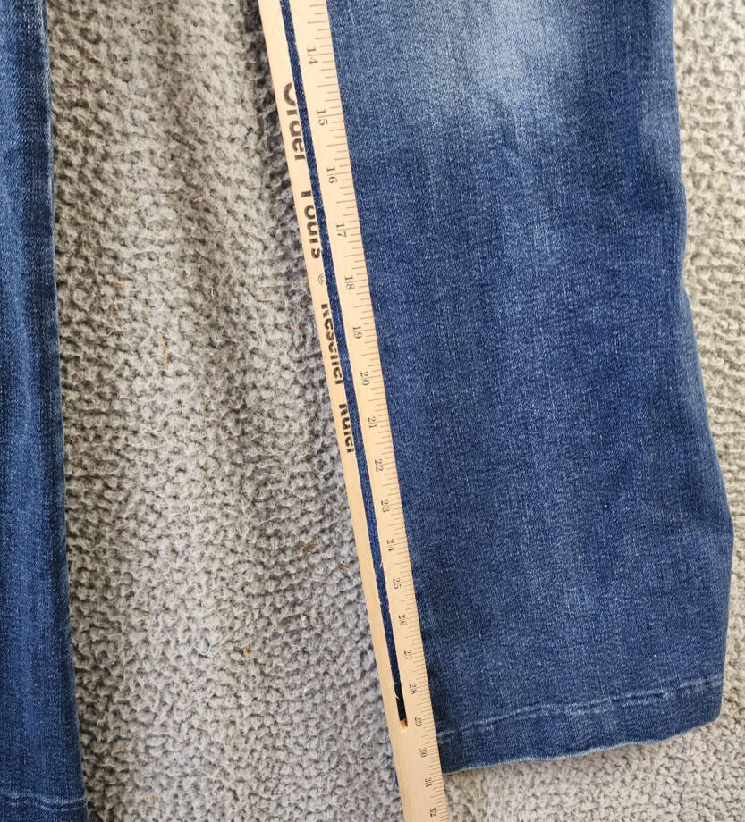 Good American Good Curve Patch Pocket Bootcut Jeans Women's 16 Indigo Zippered