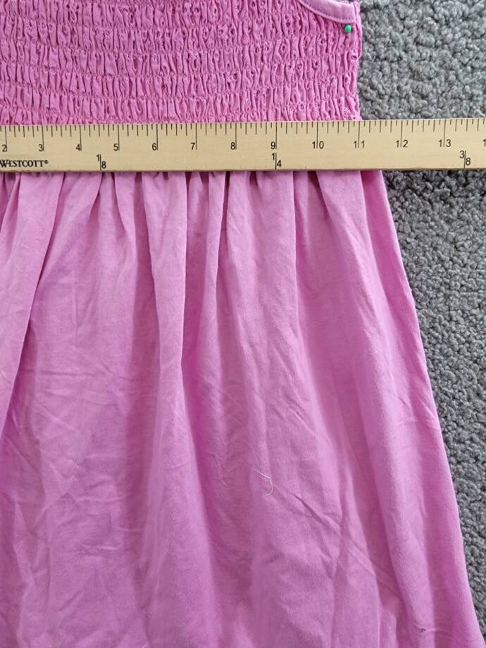 Splendid Smocked Eyelet Dress Girls' 14 Sherbert Solid Square Neck Pullover