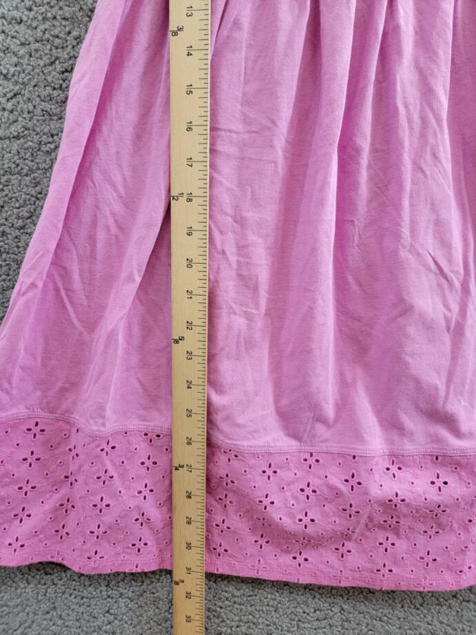 Splendid Smocked Eyelet Dress Girls' 14 Sherbert Solid Square Neck Pullover