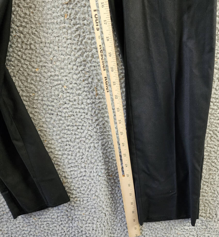 Ben Sherman Stretch Front Zip Pants Men's 36R Black Side & Back Pockets Tapered