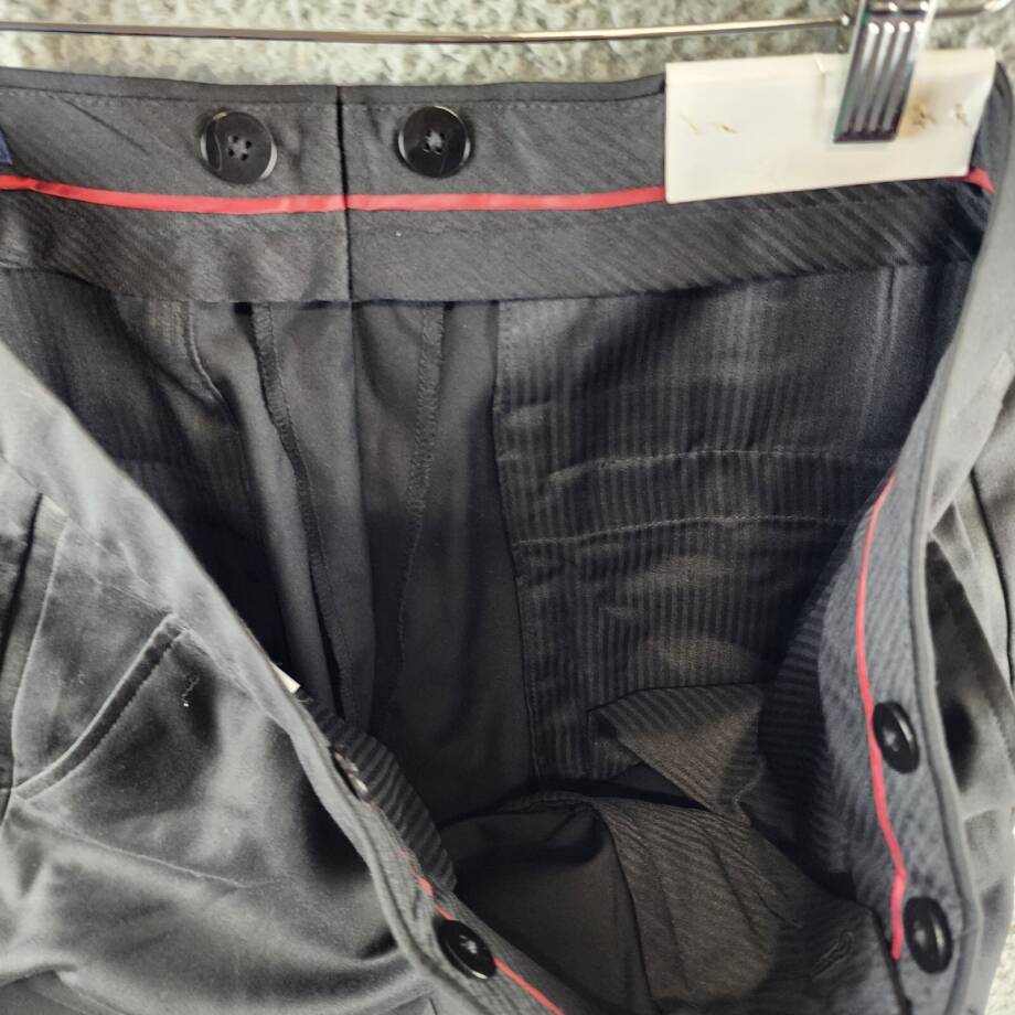 Ben Sherman Stretch Front Zip Pants Men's 36R Black Side & Back Pockets Tapered