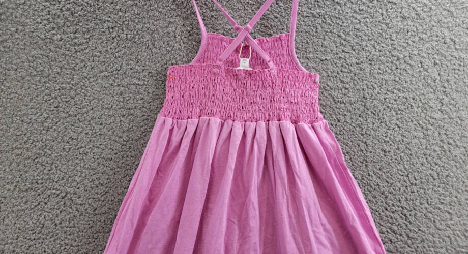 Splendid Smocked Eyelet Dress Girls' 14 Sherbert Solid Square Neck Pullover