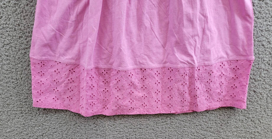 Splendid Smocked Eyelet Dress Girls' 14 Sherbert Solid Square Neck Pullover