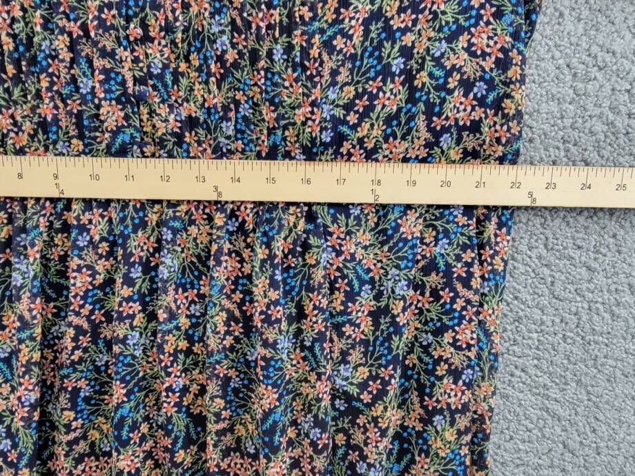 MSK Plus Size Floral-Print Chiffon Pintuck Shirtdress Women's 20W Navy Multi L/S