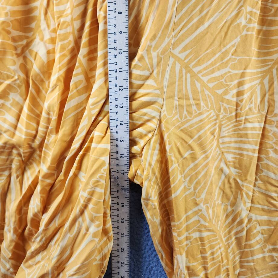 Nina Parker Trendy Plus Size Wide-Leg Pants Women's 4X Golden Palm Elastic Waist