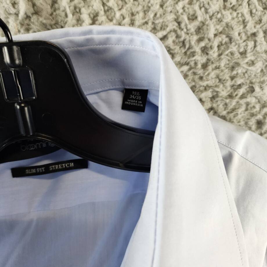 The Men's Store at Bloomingdale's Stretch Slim Fit Dress Shirt 14.5R Light Blue