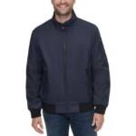 Calvin Klein Classic Zip-Front Ripstop Bomber Jacket Men's Small True Navy