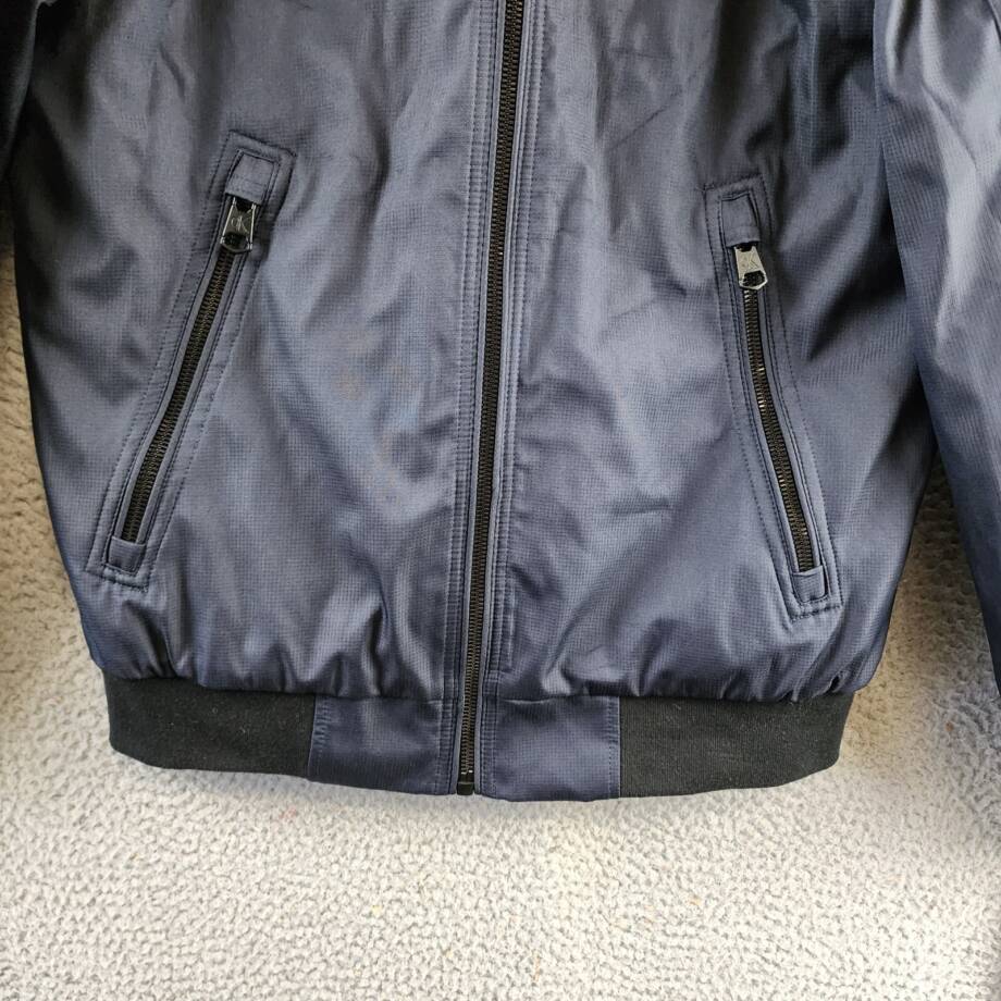 Calvin Klein Classic Zip-Front Ripstop Bomber Jacket Men's Small True Navy