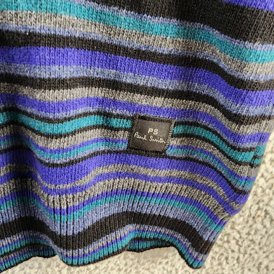 Ps Paul Smith Knitwear Wool Blend Sweater Men's XS Blue Pullover