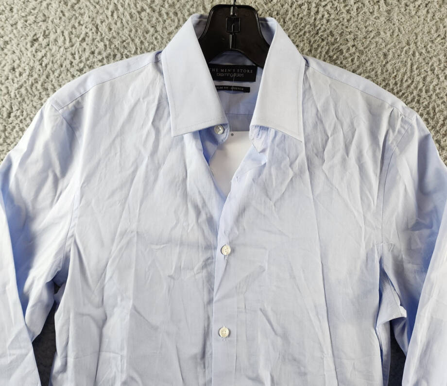 The Men's Store at Bloomingdale's Stretch Slim Fit Dress Shirt 14.5R Light Blue