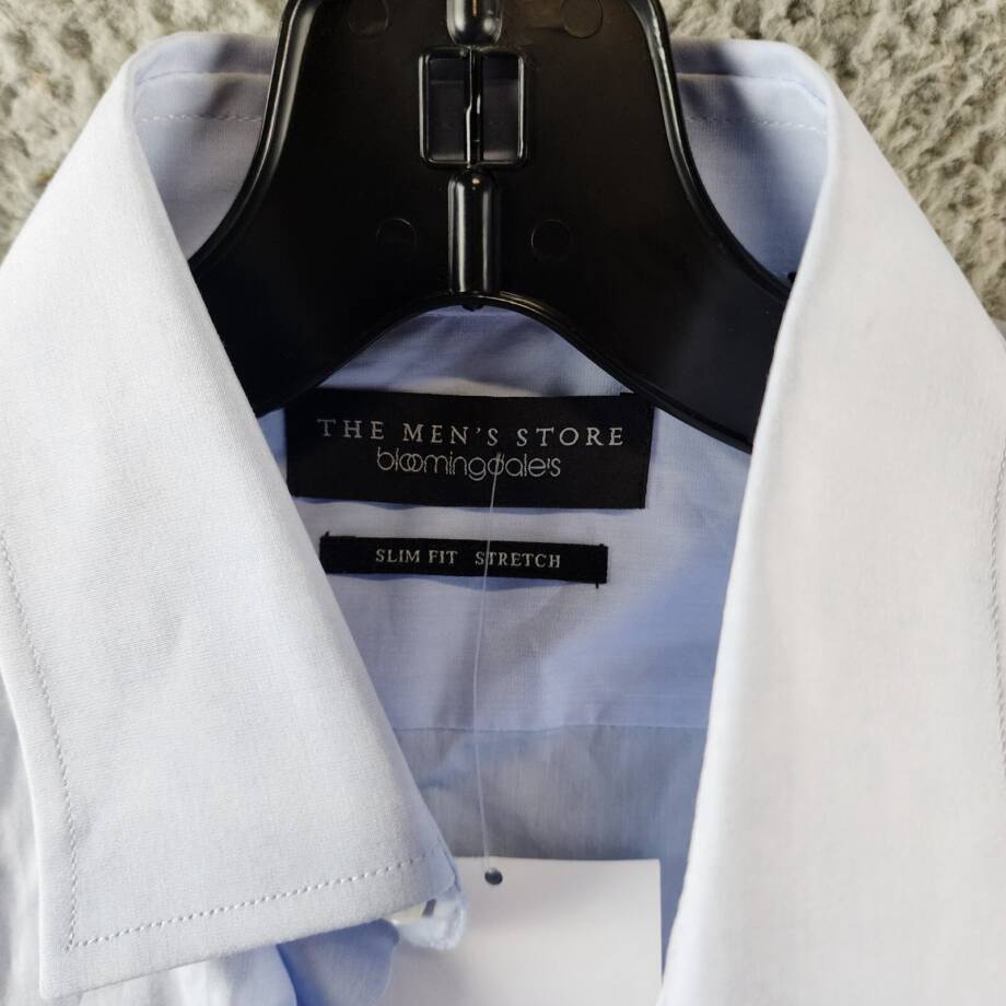 The Men's Store at Bloomingdale's Stretch Slim Fit Dress Shirt 14.5R Light Blue