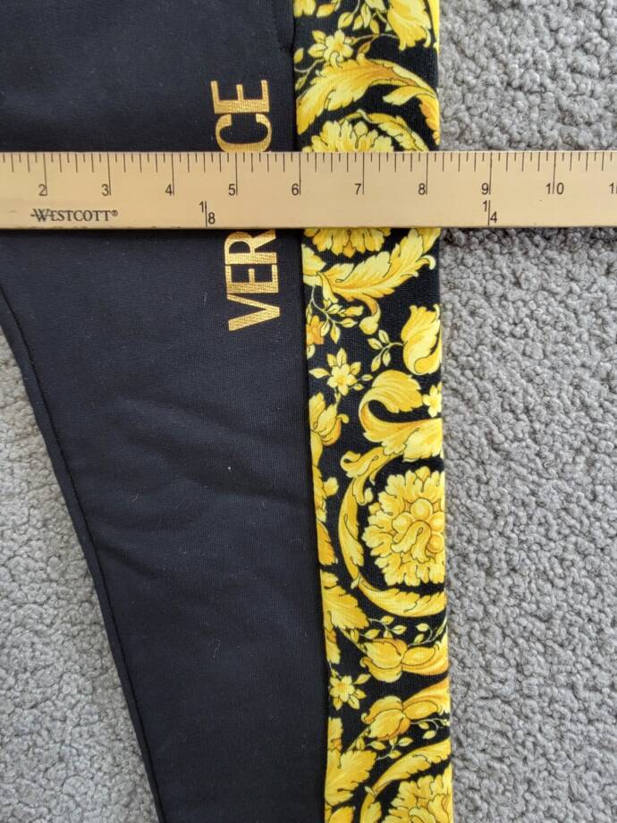 Versace Barocco Jogger Pants Boys Black/Gold Printed Elastic Waist Pull On 6