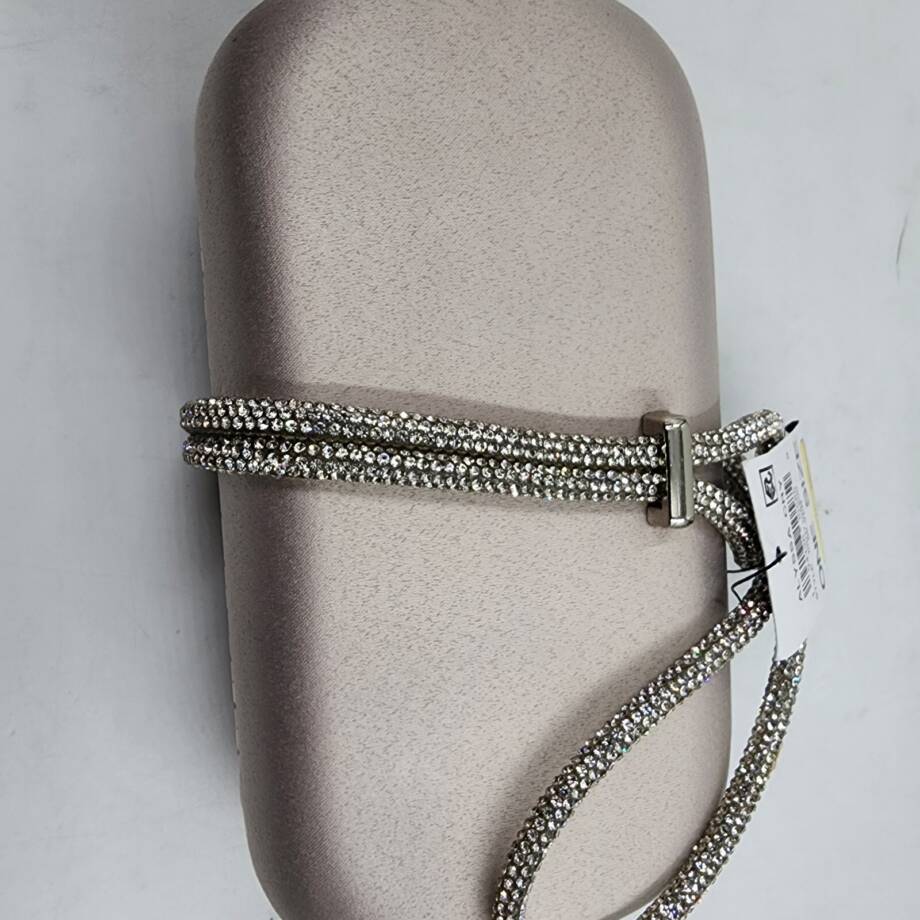 INC International Concepts Aleesha Crystal Rope Clutch Women's Silver Removable