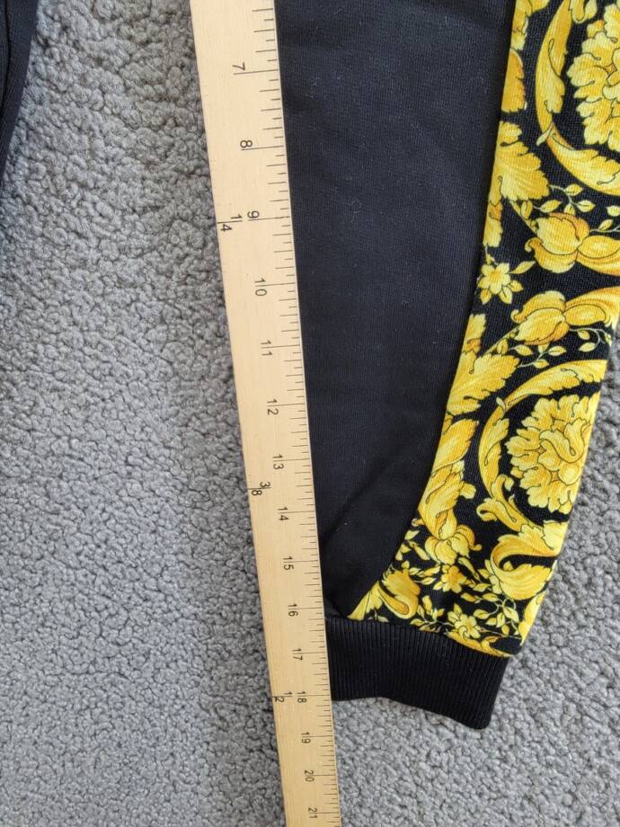 Versace Barocco Jogger Pants Boys Black/Gold Printed Elastic Waist Pull On 6