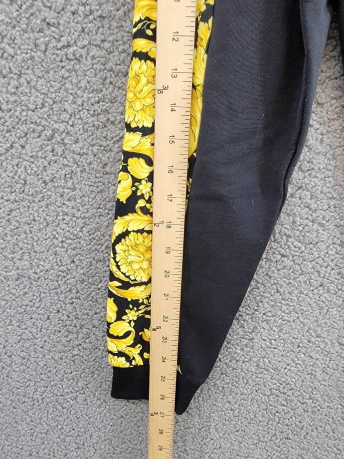 Versace Barocco Jogger Pants Boys Black/Gold Printed Elastic Waist Pull On 6