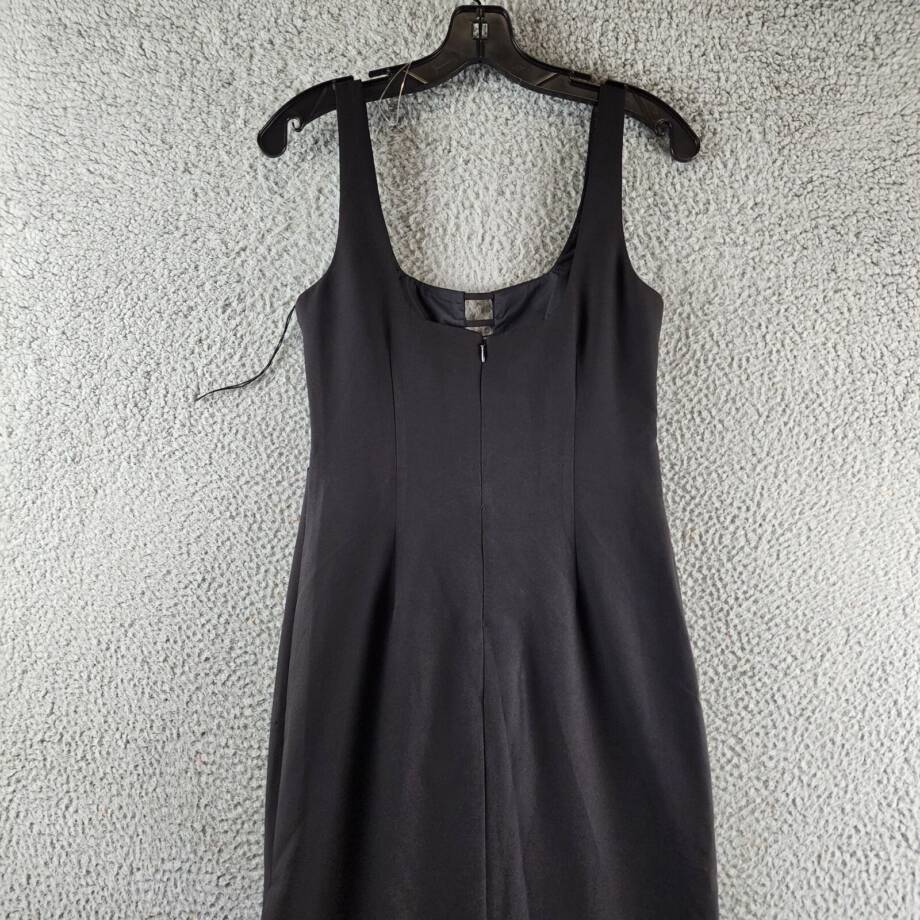 Aidan Mattox Square Neck Cut-Out Maxi Evening Dress Women's 2US Black Back Zip