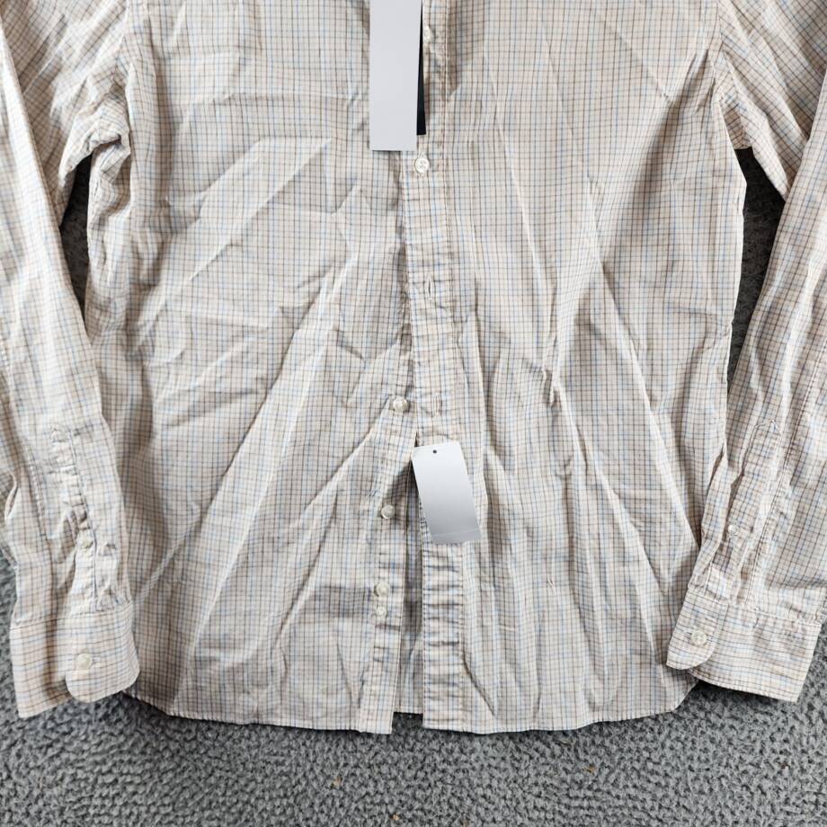 The Men's Store at Bloomingdale's Stretch Slim Fit Dress Shirt M Khaki Multi