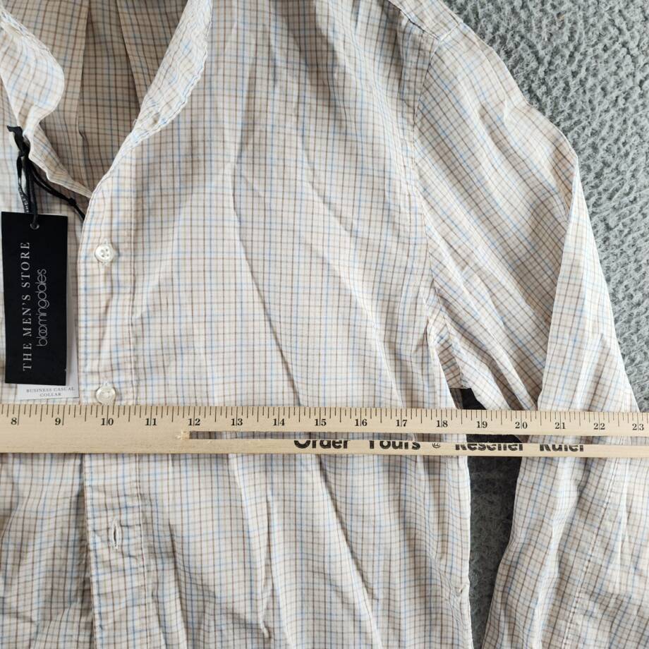 The Men's Store at Bloomingdale's Stretch Slim Fit Dress Shirt M Khaki Multi