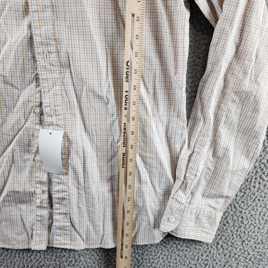 The Men's Store at Bloomingdale's Stretch Slim Fit Dress Shirt M Khaki Multi