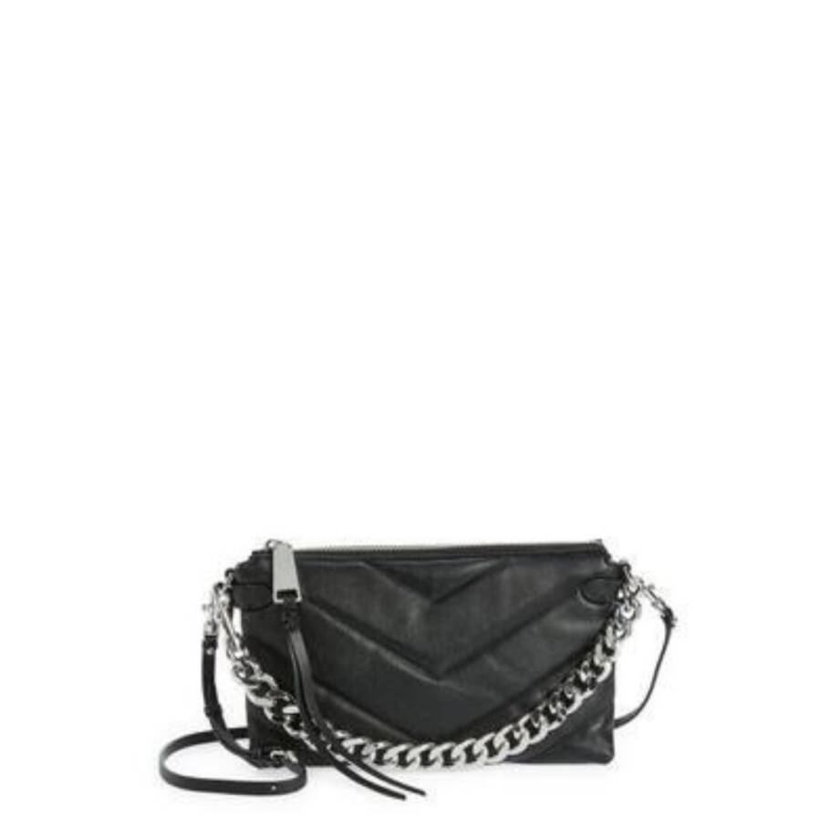 Rebecca Minkoff Edie Maxi Medium Crossbody Bags Women's Black Zip Closure
