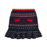 Polo Ralph Lauren Fair Isle Knit Skirt Girls 6X Navy Multi Wool Blend Pull On