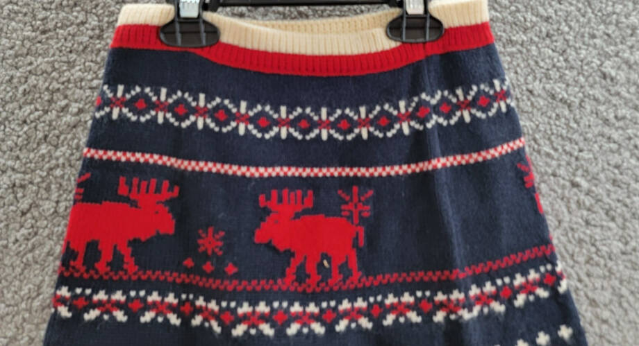 Polo Ralph Lauren Fair Isle Knit Skirt Girls 6X Navy Multi Wool Blend Pull On