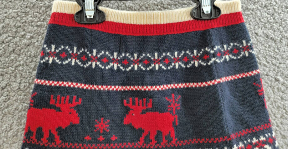 Polo Ralph Lauren Fair Isle Knit Skirt Girls 6X Navy Multi Wool Blend Pull On