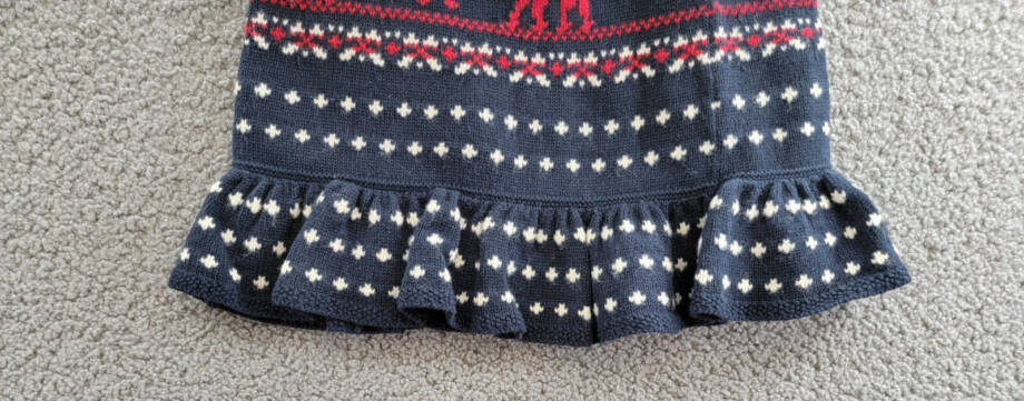 Polo Ralph Lauren Fair Isle Knit Skirt Girls 6X Navy Multi Wool Blend Pull On