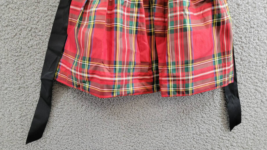 Polo Ralph Lauren Plaid Twill Dress Little Girls' 3 Red Multi Tie Waist Buttoned