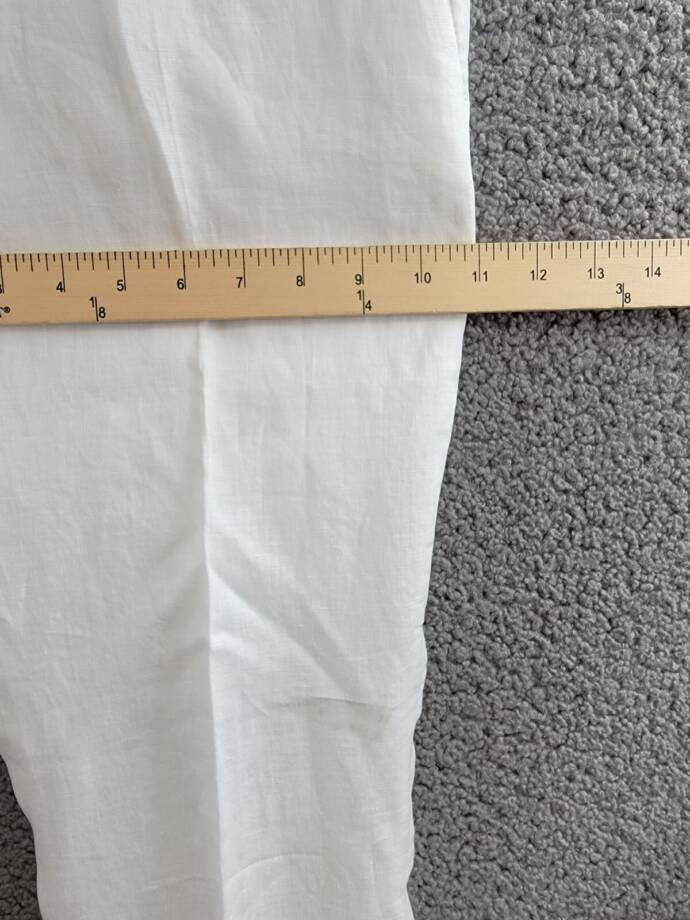 Lauren Ralph Lauren Straight Leg Linen Dress Pants Big Boys 20R White Hook & Bar